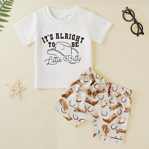 Baby Boys 4-Piece Cotton Shorts T-Shirt Summer Outfit Sets Infant Clothes in Saudi Arabia