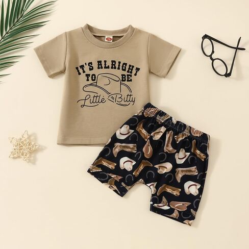 Baby Boys 4-Piece Cotton Shorts T-Shirt Summer Outfit Sets Infant Clothes in Saudi Arabia
