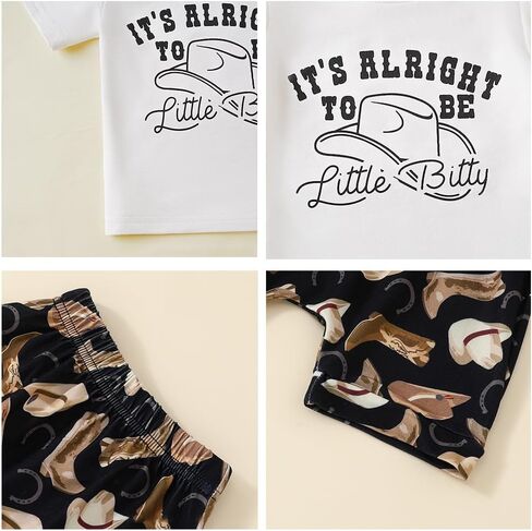 Baby Boys 4-Piece Cotton Shorts T-Shirt Summer Outfit Sets Infant Clothes in Saudi Arabia