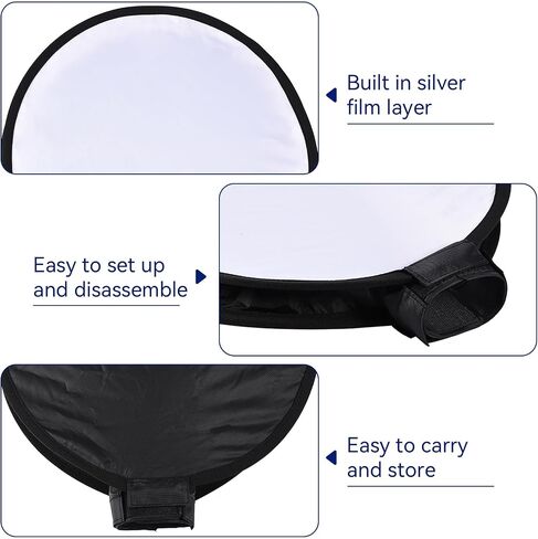 Flash Diffuser Light Softbox ، Mini Round Beauty Disc Disc Disc Light Camera Camera Camera Flash Reflector Assories (40 سم) in Kuwait