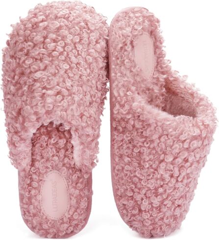 ULTRAIDEAS Women's Indoor Fuzzy Slippers, Ladies Lightweight Cozy Memory Foam House Shoes in Saudi Arabia