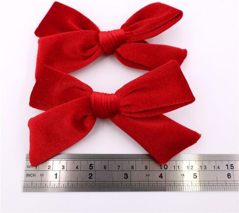 Vintage Velvet Bow Hair Clips for Baby Girl Kids Women Fall Velvet Christmas Hair Bows Barrettes Accessories (2 pcs Black) in Kuwait