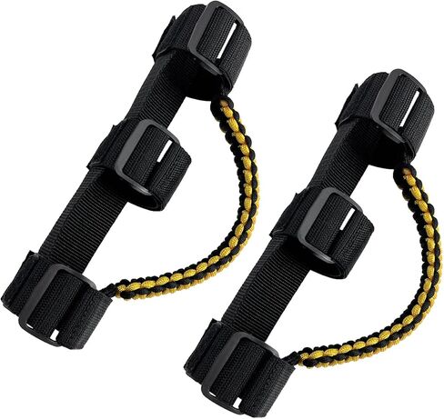 2 Pack UTV Grab Handles for 1.5-2 inch Bars- Roll Bar Grab Handles for UTV&ATV Compatible with Polaris RZR,Can Am,Kawasaki Mule,Honda Pioneer,Paracord Bar Handles,Black&Olive in Kuwait