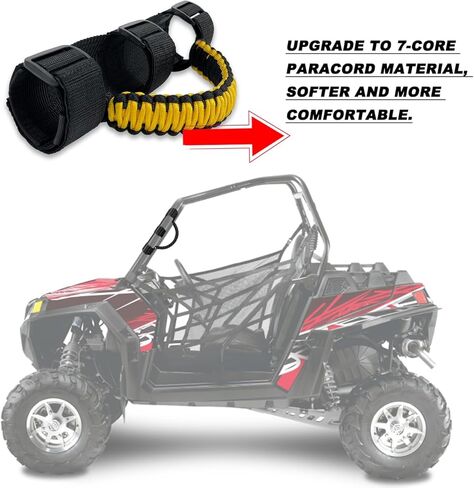 2 Pack UTV Grab Handles for 1.5-2 inch Bars- Roll Bar Grab Handles for UTV&ATV Compatible with Polaris RZR,Can Am,Kawasaki Mule,Honda Pioneer,Paracord Bar Handles,Black&Olive in Kuwait