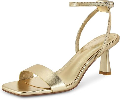 wetkiss Kitten Heels Women Heels Sandals Low Heels Cute Heels Strappy Heels Square Toe Heels Black Nude Gold in Kuwait