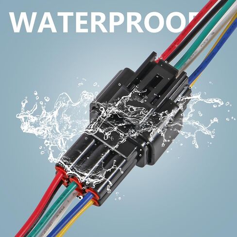 10 قطعة 4 دبوس موصل كهربائي موصل مقاوم للماء، طريقة الذكور والإناث سلك 16 AWG مناسب للسيارة والشاحنات والقوارب وغيرها من توصيلات الأسلاك in Kuwait