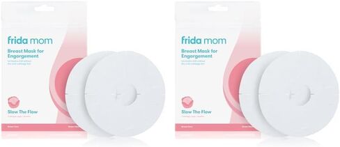 Frida Mom Breast Pads, Reusable Breast Mask for Engorgement, Made with Cabbage, Jasmine, & Sage, Breastfeeding Essentials, 2 Sheet Masks (Pack of 2) in Saudi Arabia