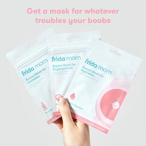 Frida Mom Breast Pads, Reusable Breast Mask for Engorgement, Made with Cabbage, Jasmine, & Sage, Breastfeeding Essentials, 2 Sheet Masks (Pack of 2) in Saudi Arabia
