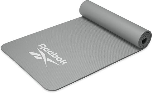 Reebok Pro 10mm Extra-Thick Yoga Mat, 72" x 24" with Easy Carry Strap, Large Non-Slip Exercise Mat with Ridged Base for Home Workout, Pilates, Floor Exercises & Outdoor Training in Saudi Arabia