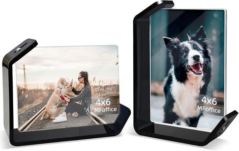 3.5x5 Picture Frame, 2 Pack Small Photo Frame, Color Double-Sided Tabletop Stands with Horizontal and Vertical Display Options for Modern Home Office Decor, Black in Kuwait