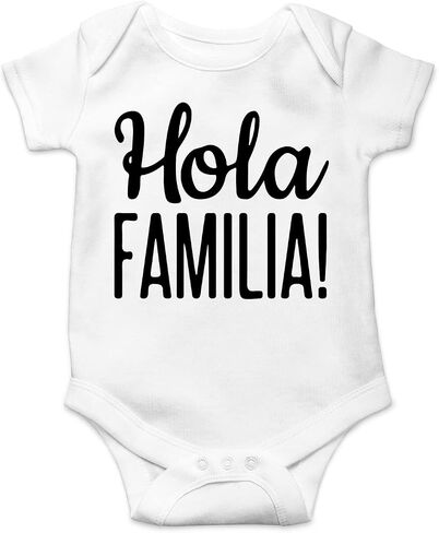 Belle Homie Hola Familia! - Funny Baby Essentials Bodysuit - Newborn Girl Outfits Cute Baby Boy Clothes in Kuwait