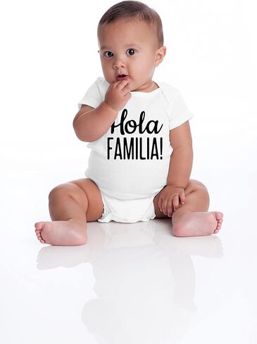 Belle Homie Hola Familia! - Funny Baby Essentials Bodysuit - Newborn Girl Outfits Cute Baby Boy Clothes in Kuwait