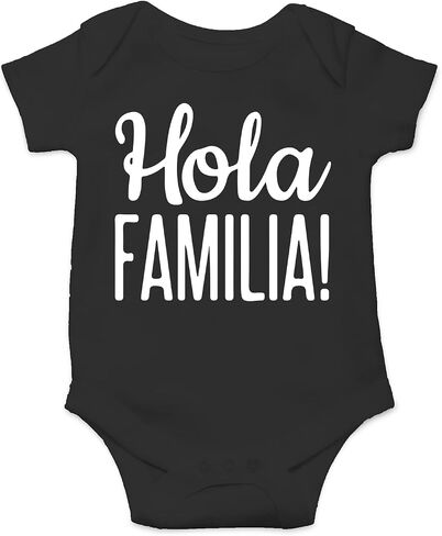 Belle Homie Hola Familia! - Funny Baby Essentials Bodysuit - Newborn Girl Outfits Cute Baby Boy Clothes in Kuwait