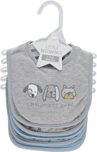 Cudlie 5-Pack Baby Bibs for Drooling Teething and Feeding Infants - Baby Drool Bibs for Baby Boys, Newborn Accessories, Baby Shower Gifts -Hello World in Kuwait