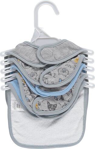 Cudlie 5-Pack Baby Bibs for Drooling Teething and Feeding Infants - Baby Drool Bibs for Baby Boys, Newborn Accessories, Baby Shower Gifts -Hello World in Kuwait