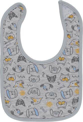 Cudlie 5-Pack Baby Bibs for Drooling Teething and Feeding Infants - Baby Drool Bibs for Baby Boys, Newborn Accessories, Baby Shower Gifts -Hello World in Kuwait