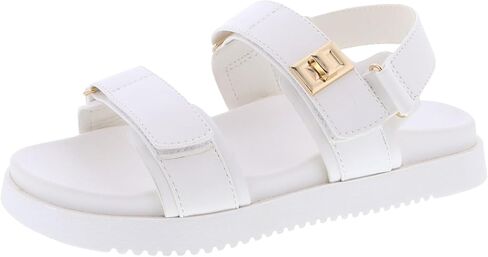 TruFox Women's Flat Sandals Comfort Adjustable Double Strap Slip on Molded Footbed in Saudi Arabia