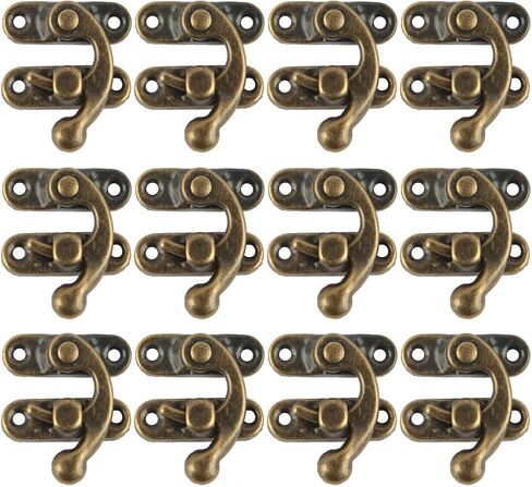 Antique Bronze Hasp Latch and Hinges Set, Retro Vintage Style Hinges and Hasp Lock with Matching Screwing for DIY Crafts Wooden Jewelry Box in Saudi Arabia