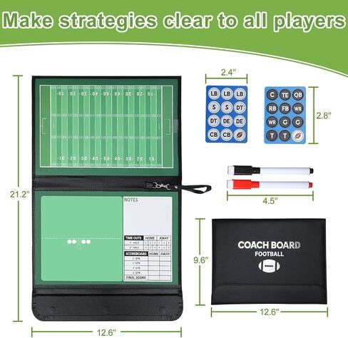 LEAP Magnetic Foldable Coaching Board Coaches Clipboard Tactical Board Kit with Dry Erase Marker Pens and Two Sets Marker Great for Soccer Basketball Coaches in Saudi Arabia