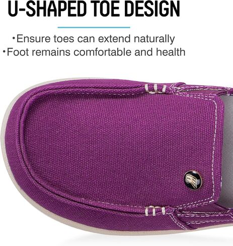 Slip On Shoes for Women - Casual Boat Loafers Shoes with Arch Support - Plantar Fasciitis Canvas Sneakers for Daily Walking in Saudi Arabia