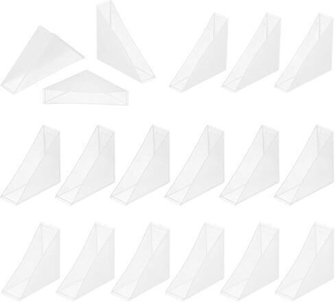 uxcell 30Pcs Triangle Glass Corner Protector, 0.5/0.6/0.7 Inch Plastic Glass Table Corner Protector Transport Corner Guard for Glass, Ceramics, Wood, and Steel(Right Angle, Clear) in Saudi Arabia
