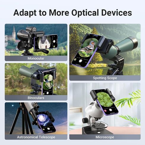 APL-F002X Telescope Phone Adapter ° Rotatable Phone Mount for Telescope Phone Holder for Monocular Microscope ting Binocular Photo Adapter Smartphone Digiscoping Adapter in Saudi Arabia