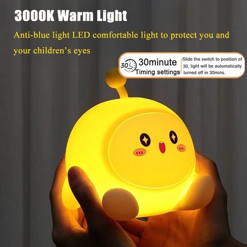 GWALSNTH LED Lying Pig Tapping Lamp, 3 Level Dimmable Nursery Nightlight,Silicone Night Light,Rechargeable Bedside Touch Lamp for Bedroom Breastfeeding in Saudi Arabia