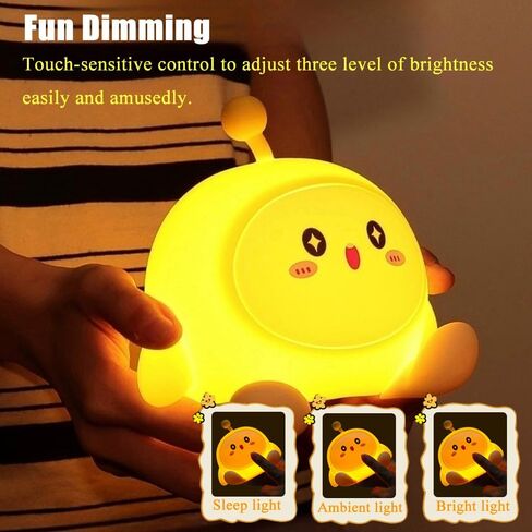 GWALSNTH LED Lying Pig Tapping Lamp, 3 Level Dimmable Nursery Nightlight,Silicone Night Light,Rechargeable Bedside Touch Lamp for Bedroom Breastfeeding in Saudi Arabia