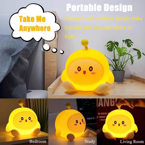 GWALSNTH LED Lying Pig Tapping Lamp, 3 Level Dimmable Nursery Nightlight,Silicone Night Light,Rechargeable Bedside Touch Lamp for Bedroom Breastfeeding in Saudi Arabia