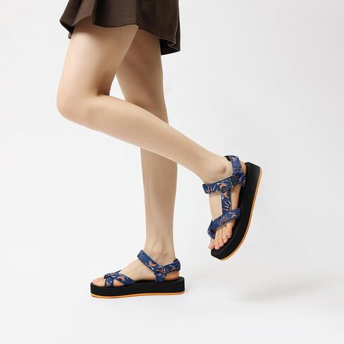 Sport Walking Water Sandals for Women with Arch Support & Adjustable Straps Platform Sandals Women Height Increase in Saudi Arabia