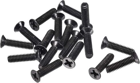 Uxcell M4 x 6mm Phillips Screw Fastener أسود لمفتاح مروحة الكمبيوتر المحمول والتلفزيون 50 قطعة in Saudi Arabia