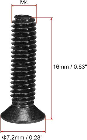 Uxcell M4 x 6mm Phillips Screw Fastener أسود لمفتاح مروحة الكمبيوتر المحمول والتلفزيون 50 قطعة in Saudi Arabia