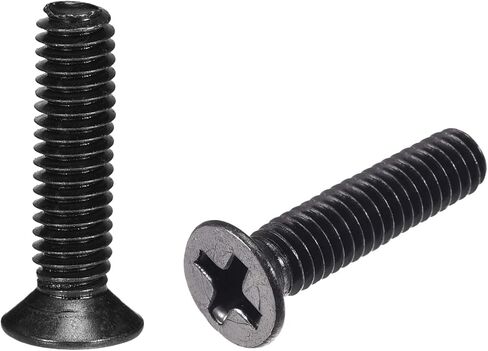 Uxcell M4 x 6mm Phillips Screw Fastener أسود لمفتاح مروحة الكمبيوتر المحمول والتلفزيون 50 قطعة in Saudi Arabia