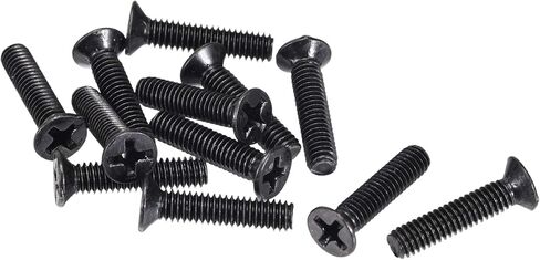 Uxcell M4 x 6mm Phillips Screw Fastener أسود لمفتاح مروحة الكمبيوتر المحمول والتلفزيون 50 قطعة in Saudi Arabia