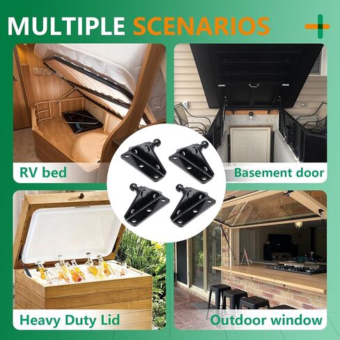 10 MM Ball Stud Mounting Bracket for Gas Strut, 4 Pack of Gas Shock Mounts Bracket Fit for Lift Support in Kuwait