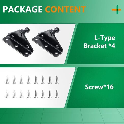 10 MM Ball Stud Mounting Bracket for Gas Strut, 4 Pack of Gas Shock Mounts Bracket Fit for Lift Support in Kuwait
