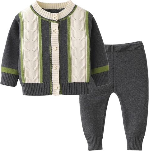 Newborn Baby Boy Knit Sweater and Pants Set, 2 Piece in Saudi Arabia