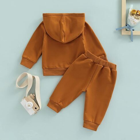 BHMAWSRT Toddler Baby Boy Outfits Long Sleeve Hooded Hoodie Sweatshirts Jeans Sweatpants Kids Boy Fall Winter Clothes in Kuwait