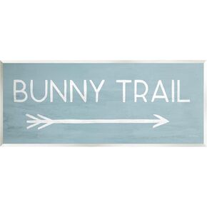 Stupell Industries Bunny Trail Arrow Pointing Right Wall Plaque Art Design by Lady Louise Designs