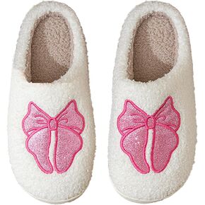 Women Retro Colorful Books Slippers Plush Warm House Slippers,Casual Home Shoes Soft Plush Slip-on Slippers Outdoor Indoor Bedroom Shoes