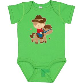 inktastic Cowboy Boy on Pony Baby Bodysuit