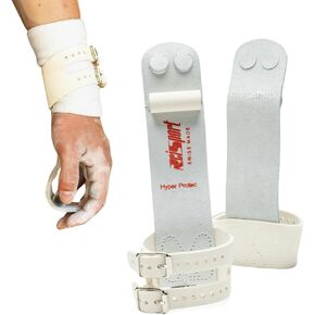 Men's Protec Ring Gymnastic Grips, Durable Triple Strength Leather Grip with Double Buckle Closure for Secure Grip, Safe Hand Grip with Less Stretch, Hand Grips for Elevated Gymnasts