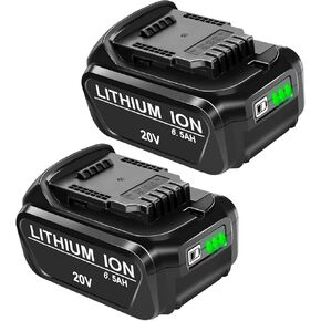 2 Packs 20V 6.5Ah Replacement Battery Compatible with Dewalt 20V Battery Max XR Lithium-ion DCB200 DCB204 DCB206 DCB180 DCD985B DCD771C2 DCS355D1 DCD790B Cordless Power Tools