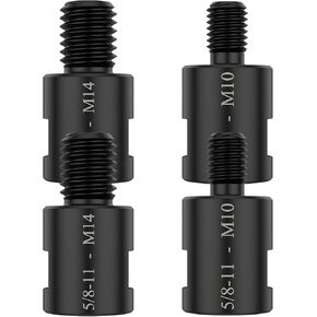 4Pcs Angle Grinder Converter Adapters 5/8"-11 Female to M14/M10 Male, Interface Connector Thread Adapter, Angle Grinder Attachments Adapter for Angle Grinder Polisher Drill Bit Connecting Tool