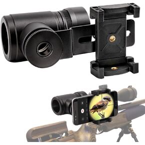 Rifle Scope Camera Adapter – Aluminum Smartphone Mount for Hunting & Birding with Dual Viewing Angles and Fast, Screw-Free Setup