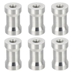 PATIKIL Camera Spigot Screws Converter 1/4" to 3/8" Female to Female, 6 Pack Tripod Screw Adapter Spigot Stud for Light Stand Hot Shoe Cold Shoe Adapter Ball Head Flash, Silver