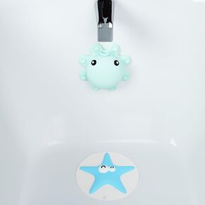 Bathroom Bathtub Overflow Drain Cover- Silicone Bath Tub Drain Cover, Tub Overflow Drain Stopper with Suction Cup Seal, Adds Inches of Water for Deeper Bath, Bathroom Accessories, Yellow