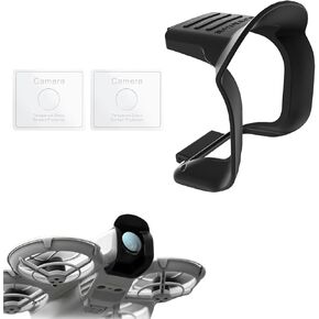 for DJI Neo Drone Lens Cover + 2 Pack Screen Protector Tempered Glass Film, Anti-Scratch - Prevent Glare, Lens Sunshade Protector Cap for DJI Neo Accessories