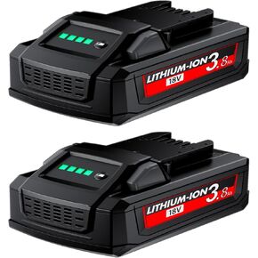 2Pack 3.8Ah 18V Lithium Replacement for Milwaukee M18 Battery Compatible with 48-11-1850 48-11-1865 48-11-1852 48-11-1840 48-11-1820 48-11-1828 Cordless Tools