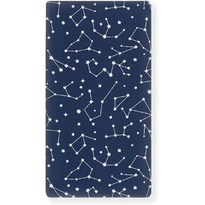 Blue Wave Fitted Crib Sheet for Boys Girls Nautical Pastel Colored Ocean Sea Waves Baby Sheet for Standard Crib and Toddler Cute Curve Nursery Bed Mattress Sheets 28"x52"